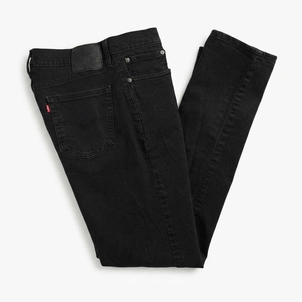 Levis 514 Straight Fit Mens Jeans Size 34x34 Black Waterless Stretch Denim Pants